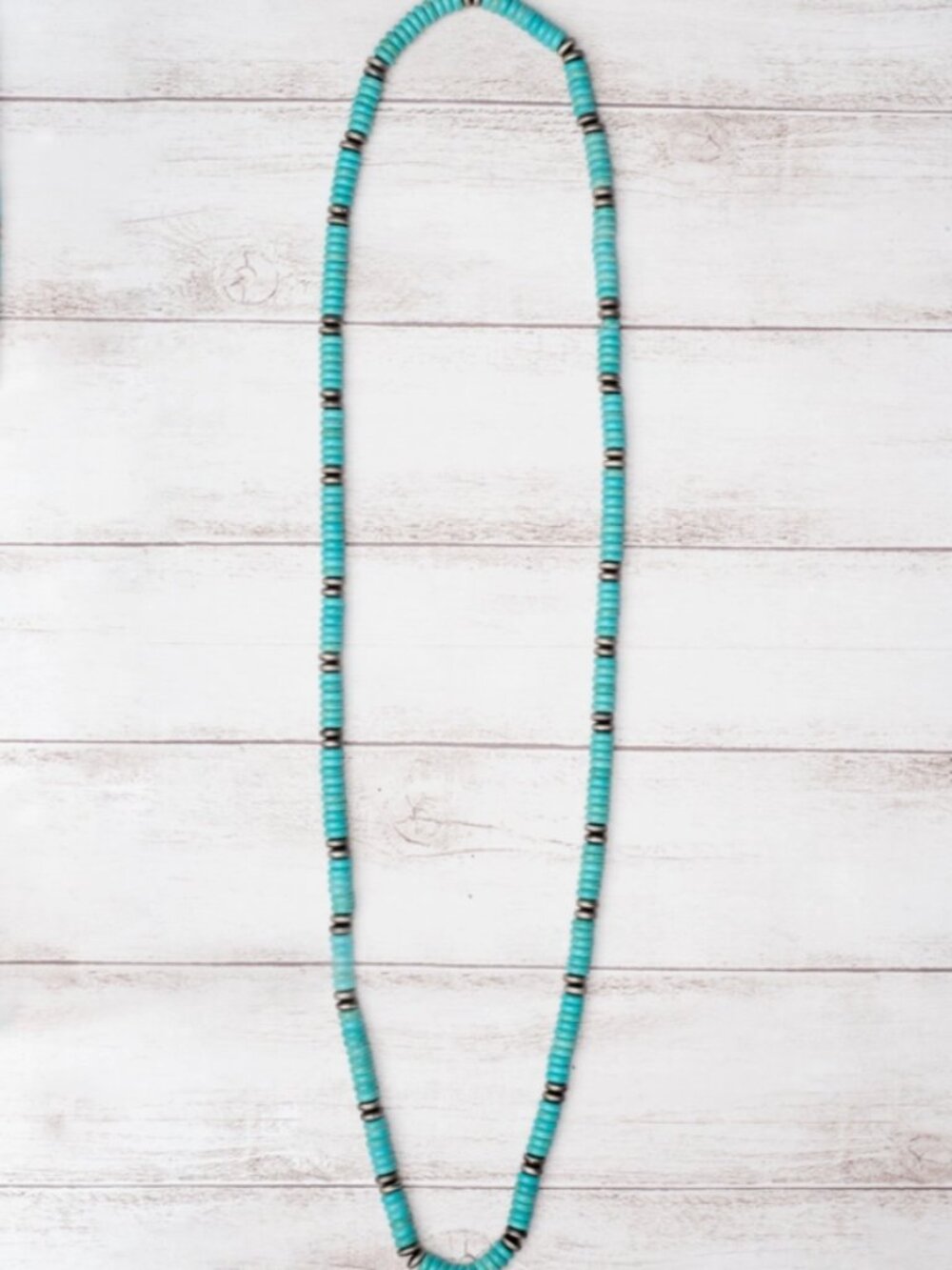 Handle It Cowgirl Turquoise & Pewter Necklace — 20” Western Style